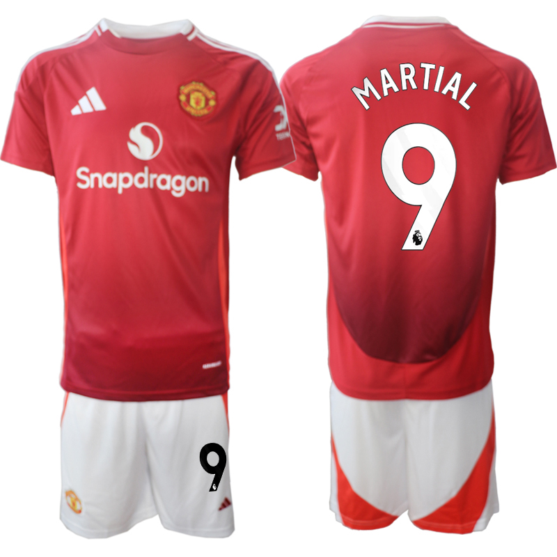 Men 2024-2025 Club Manchester United home Red #9 Soccer Jersey->customized soccer jersey->Custom Jersey